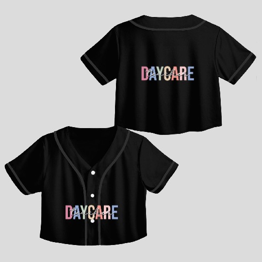 Daycare Teacher Daycare Provider Childcare Crop Top Baseball Jerseys