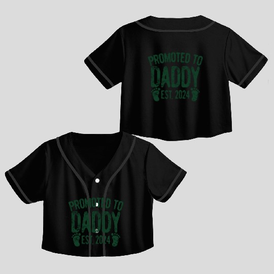Mens Daddy est 2024 Funny New Dad Fathers Day Gift Crop Top Baseball Jerseys