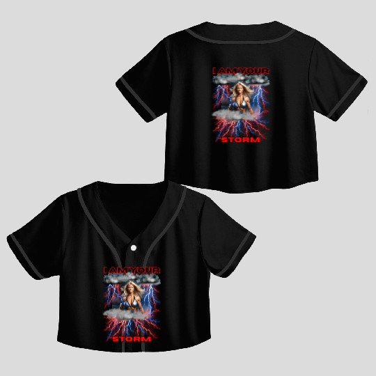 Storm , gym design . Option 3 Crop Top Baseball Jerseys