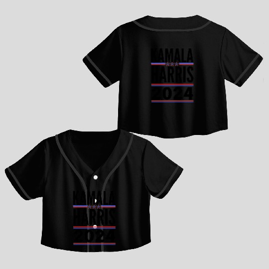 Kamala Harris for President 2024 Crop Top Baseball Jerseys