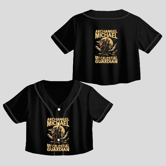 Archangel Michael Catholic Christianity Angel Crop Top Baseball Jerseys