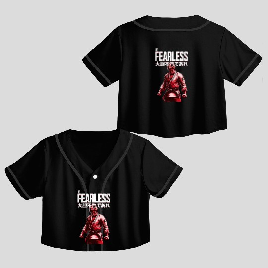 Be Fearless Jiu Jitsu Mindset Crop Top Baseball Jerseys