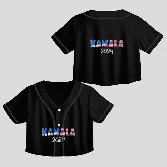 Kamala Harris 2024 For President Campaign Design Crop Top Baseball Jerseys