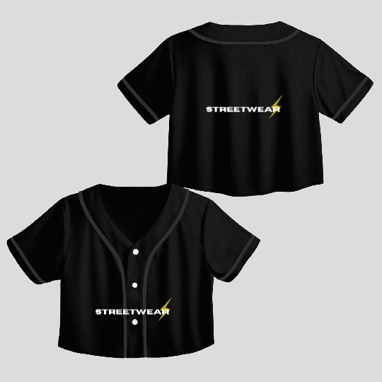 streetwear Crop Top Baseball Jerseys