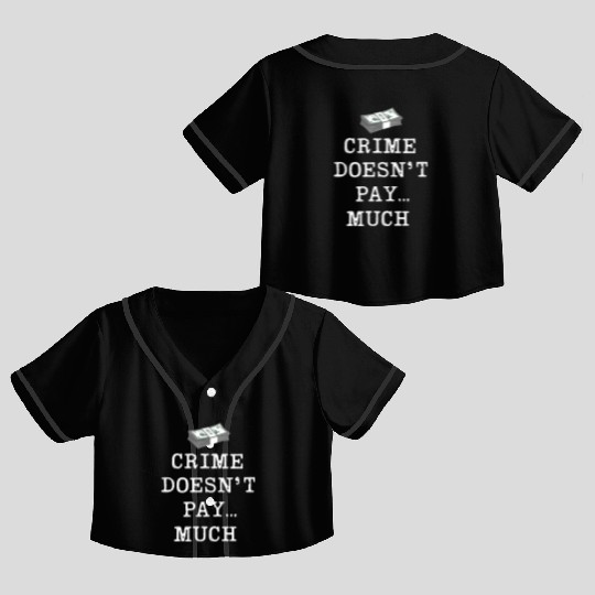 Mobster Gangster Mafia Organized Crime Boss Crop Top Baseball Jerseys