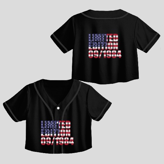 40th birthday Limited Edition USA 09/1984 Crop Top Baseball Jerseys