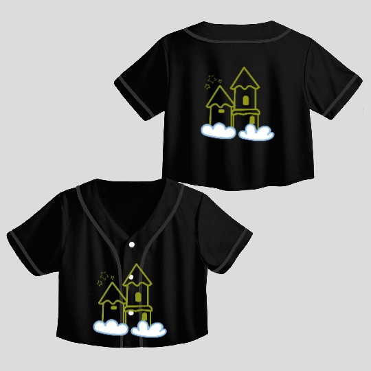 Castle Dream of a Newborn Baby Crop Top Baseball Jerseys