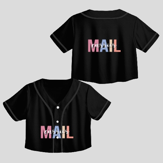 Mail Carrier Postal Worker Mailman Crop Top Baseball Jerseys