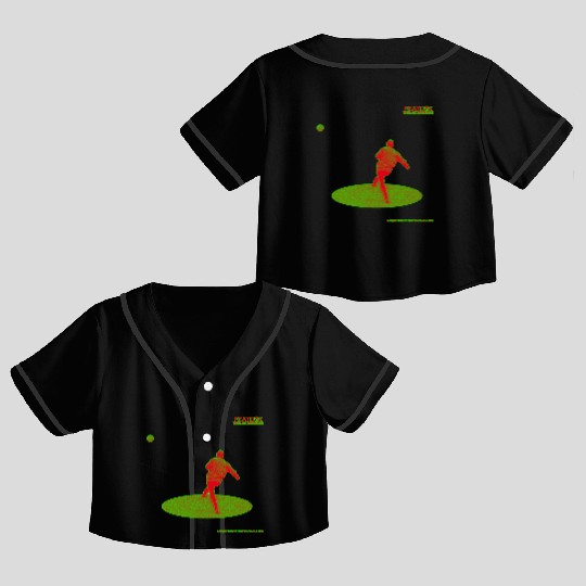 Black Light Green Knuckleball 18 Crop Top Baseball Jerseys