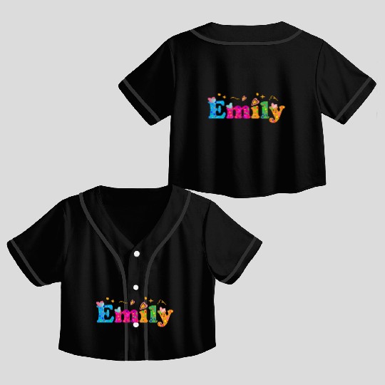 Emily Crop Top Baseball Jerseys