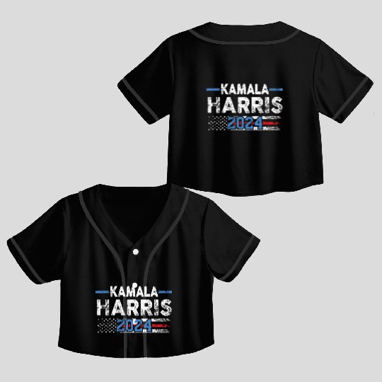 Kamala Harris 2024 for President Crop Top Baseball Jerseys