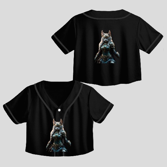Valkyrie cat (Viking cat) Valhalla calling Crop Top Baseball Jerseys
