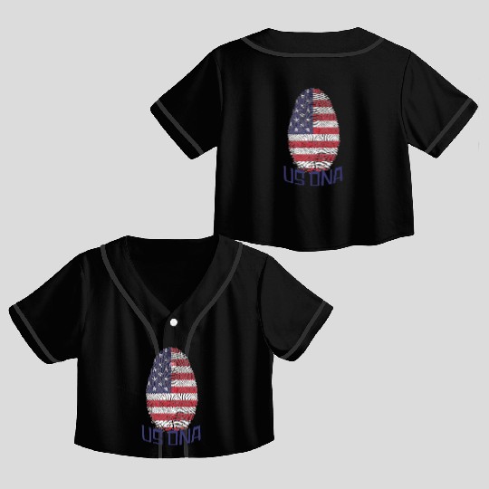 US DNA - Love America Crop Top Baseball Jerseys