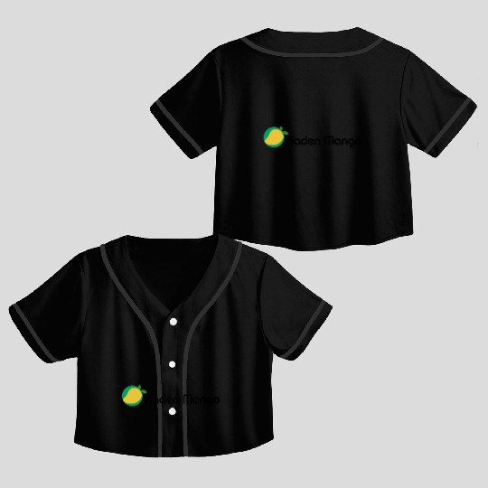 Green Mango Logo Design Crop Top Baseball Jerseys