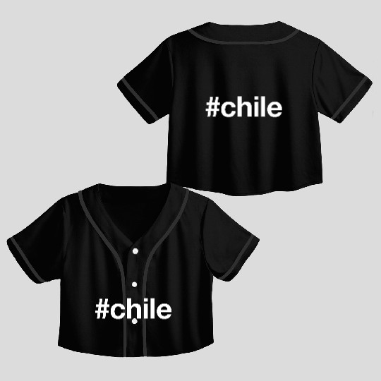 CHILE Hashtag Crop Top Baseball Jerseys