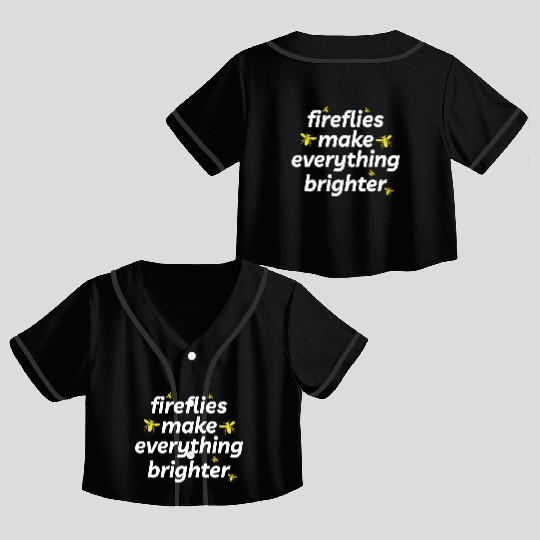 Fireflies Firefly Lightning Bug Insect Collector Crop Top Baseball Jerseys