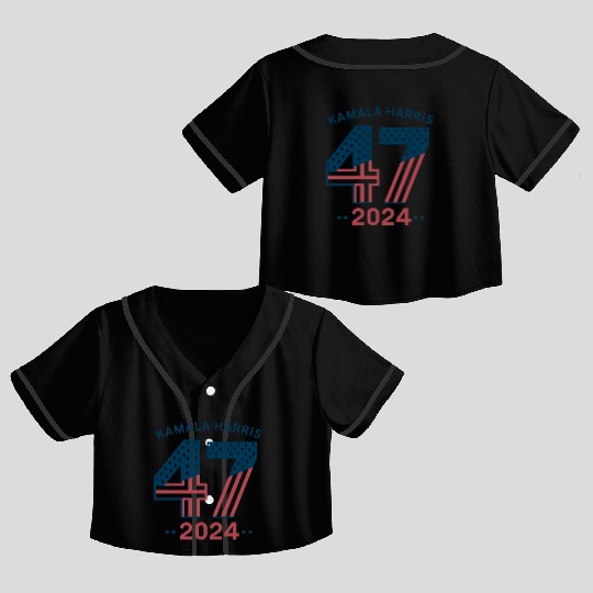Kamala Harris 47th President USA 2024 Crop Top Baseball Jerseys