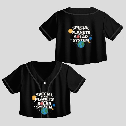 Special plantes solar system Crop Top Baseball Jerseys