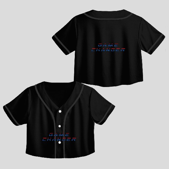 Game Changer logo Crop Top Baseball Jerseys