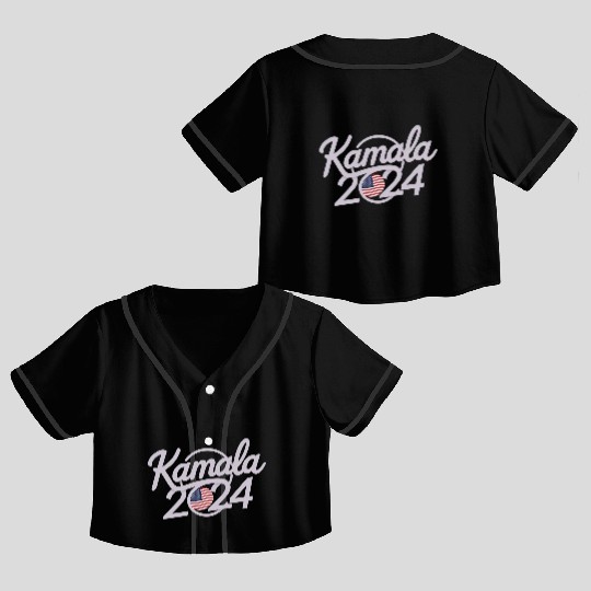 Kamala Harris 2024 For President: Wear Your Vote Crop Top Baseball Jerseys
