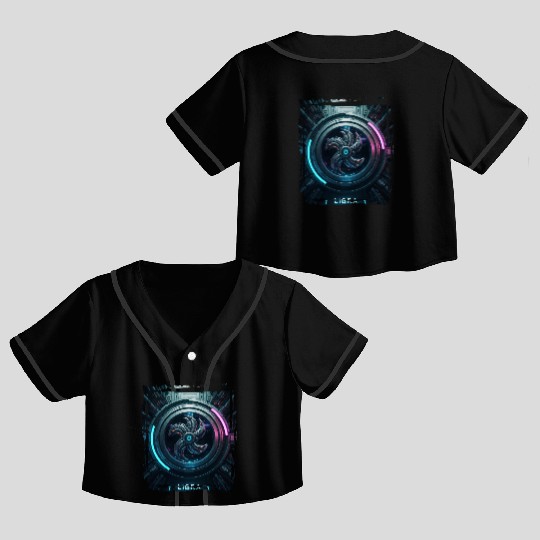 Zodiac sign Libra in cyberpunk era Future Crop Top Baseball Jerseys