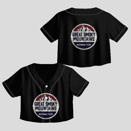 Great Smoky Mountains National Park Crop Top Baseball Jerseys