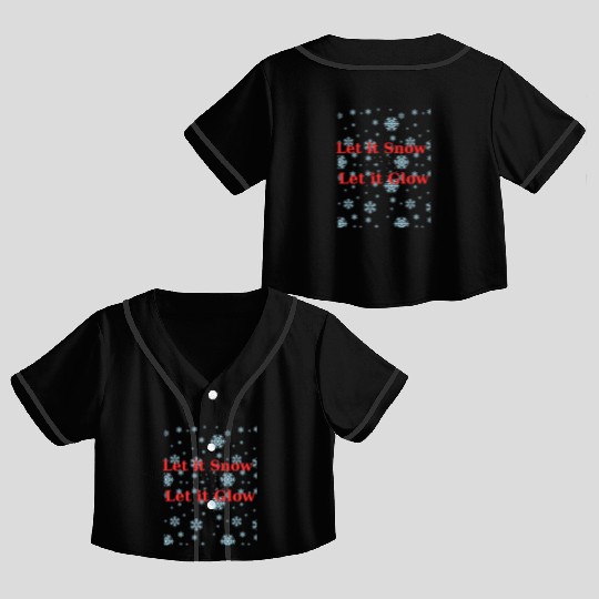 Christmas Cheer in a cup Funny Christmas on Bella Crop Top Baseball Jerseys