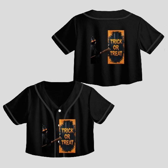 Witching Hour: Trick or Treat Crop Top Baseball Jerseys