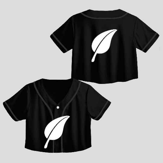 White Beautiful Leaf Eco Spring Summer Cool Nature Crop Top Baseball Jerseys