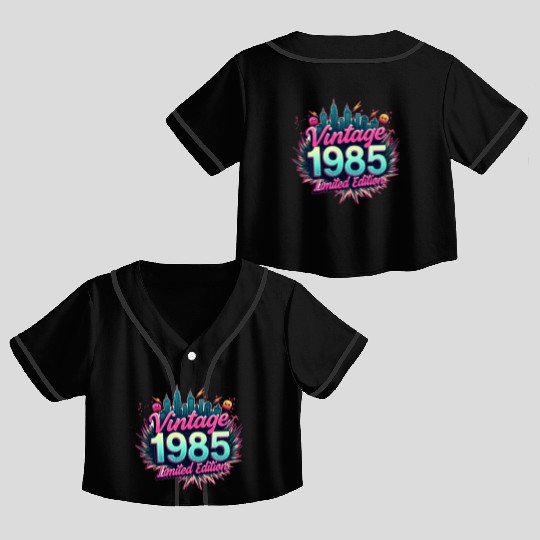vintage 1985 limited edition Crop Top Baseball Jerseys