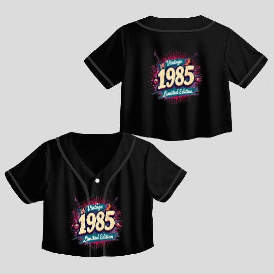 vintage 1985 limited edition Crop Top Baseball Jerseys