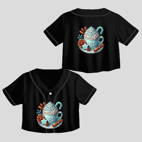 Christmas ice cream, Coquette Chistmas Crop Top Baseball Jerseys
