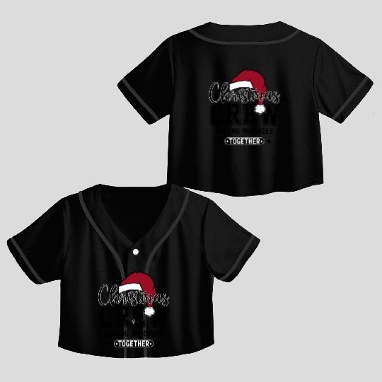 Christmas Crew Making Memories Family Christmas Crop Top Baseball Jerseys