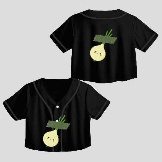 Funny Onion Crop Top Baseball Jerseys