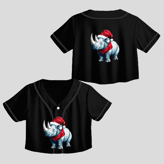 Rhinos Christmas Crop Top Baseball Jerseys