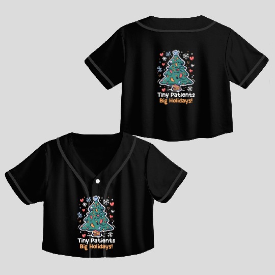 NICU Christmas Tiny Patients, Big Holidays! Crop Top Baseball Jerseys