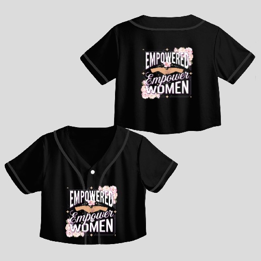 strength in sisterhood Crop Top Baseball Jerseys