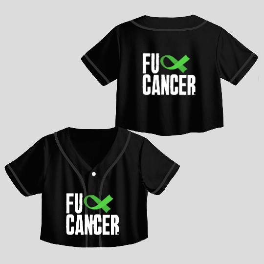 Non-Hodgkin Lymphoma Awareness Fuck Cancer Crop Top Baseball Jerseys