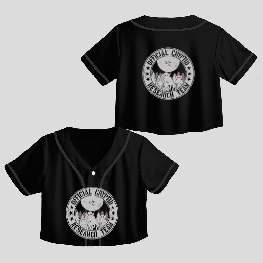 Cryptid Research Team Aliens Hopkinsville Goblins Crop Top Baseball Jerseys