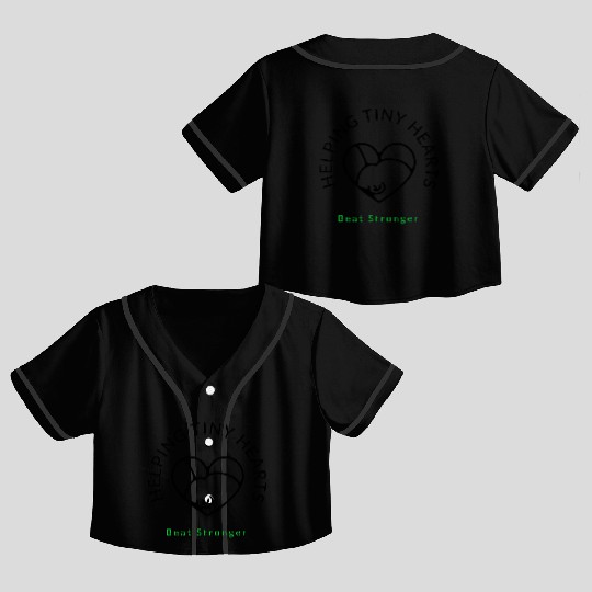 Helping Tiny Hearts Beat Stronger -Maternity Nurse Crop Top Baseball Jerseys