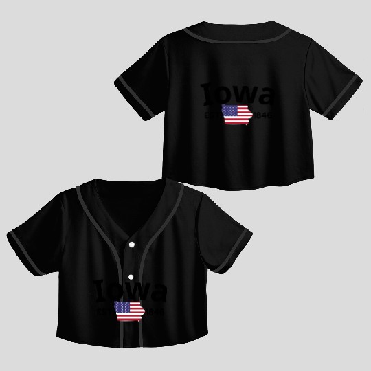 Iowa Crop Top Baseball Jerseys