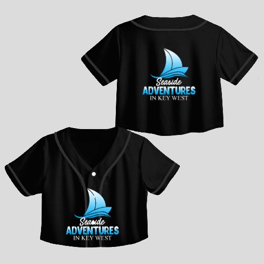 FLORIDA KEYS SEA ADVENTURES IN KEY-WEST Keys Crop Top Baseball Jerseys