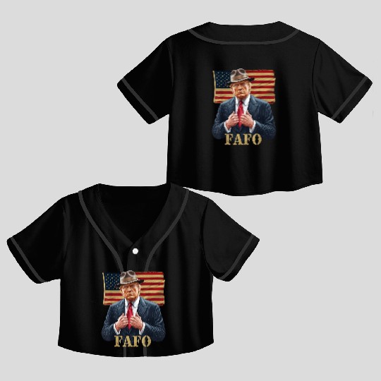 Trump FAFO F Around Find Out US Flag Vintage Crop Top Baseball Jerseys