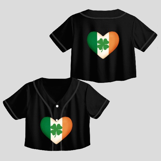 st patricks day;Ireland;irish music;st patrick Crop Top Baseball Jerseys