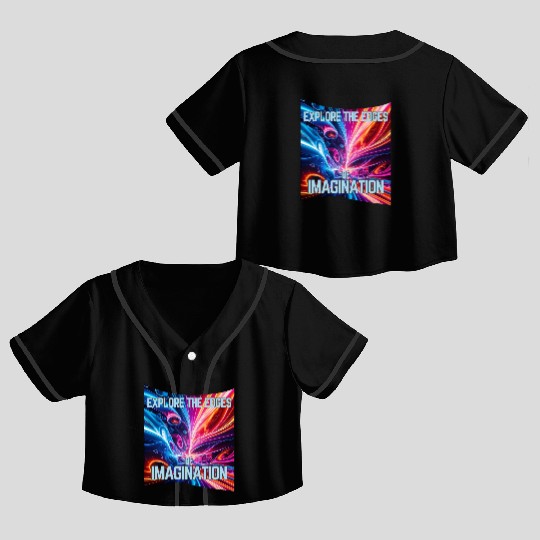 Surreal Spectrum - Explore the edges of imaginatio Crop Top Baseball Jerseys