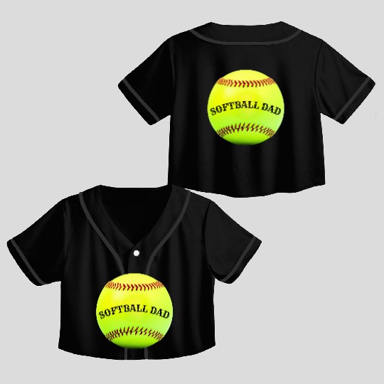 Softball Dad Crop Top Baseball Jerseys