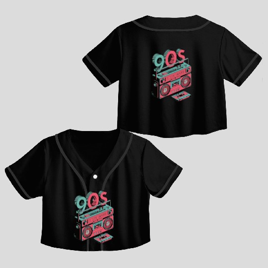 90s music Crop Top Baseball Jerseys