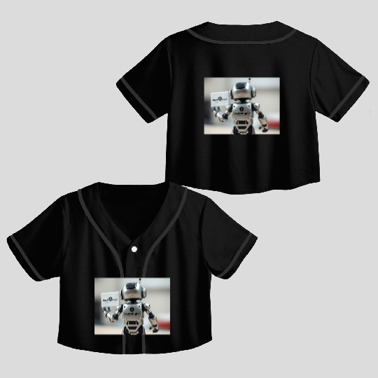 Rocketman Robot Crop Top Baseball Jerseys