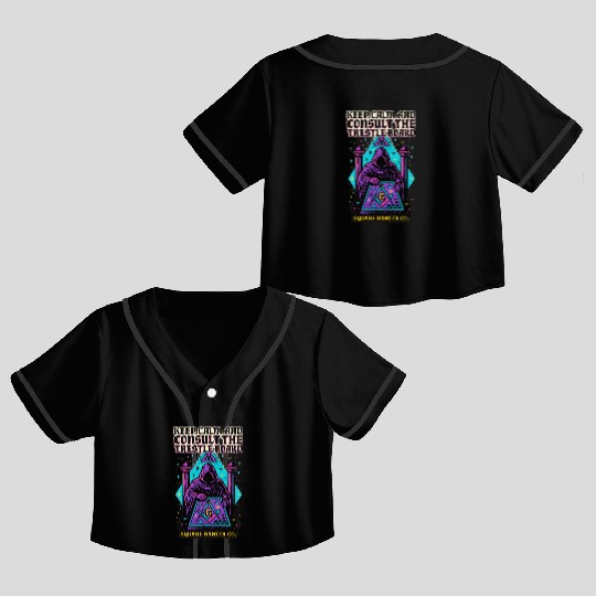 Keep Calm and Consult the Trestle Board Crop Top Baseball Jerseys