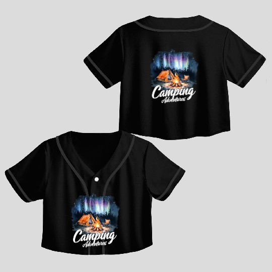 Camping Adventures Crop Top Baseball Jerseys